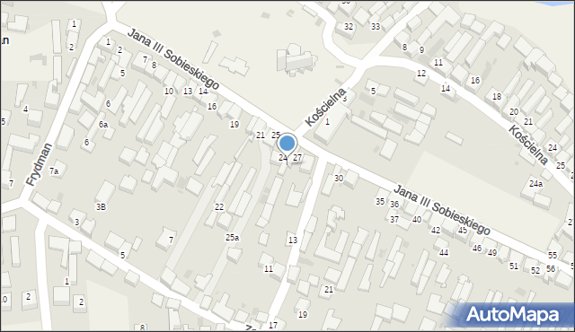 Frydman, Króla Jana III Sobieskiego, 28, mapa Frydman