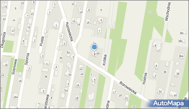 Gałków Mały, Krótka, 9, mapa Gałków Mały