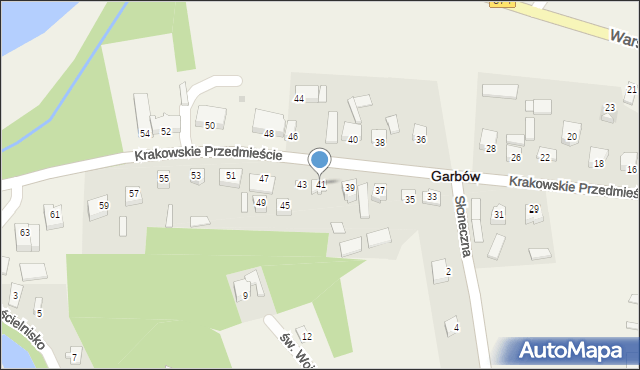 Garbów, Krakowskie Przedmieście, 41, mapa Garbów