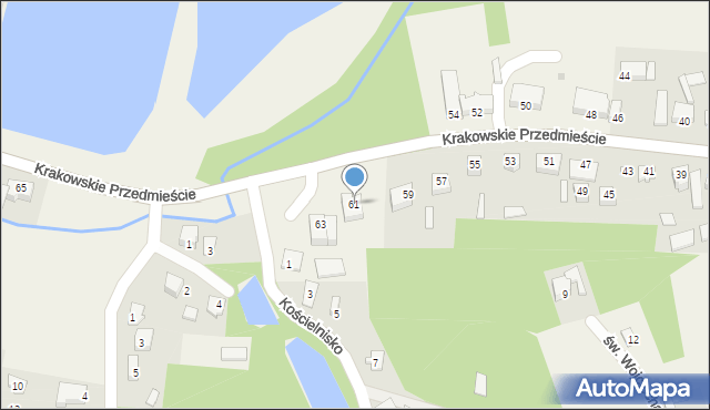 Garbów, Krakowskie Przedmieście, 61, mapa Garbów