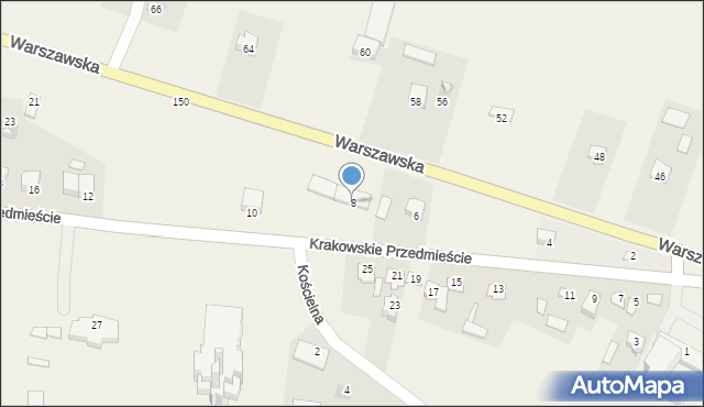 Garbów, Krakowskie Przedmieście, 8, mapa Garbów