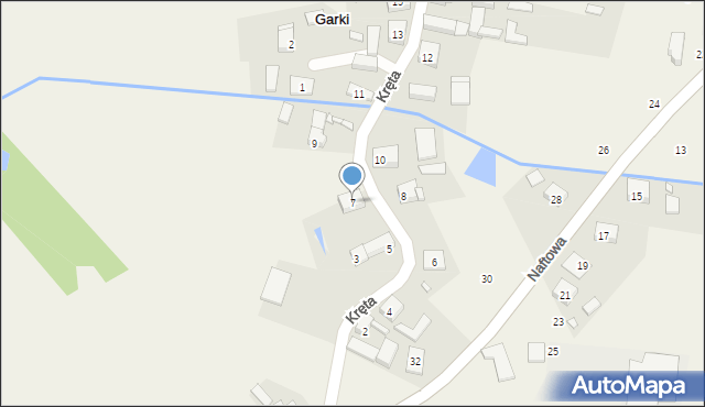 Garki, Kręta, 7, mapa Garki