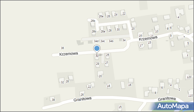 Garlica Murowana, Krzemowa, 31, mapa Garlica Murowana