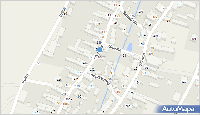 Gaworzyce, Kresowa, 104, mapa Gaworzyce