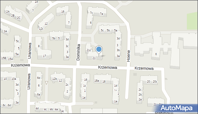 Gdańsk, Krzemowa, 21a, mapa Gdańska