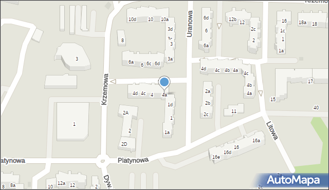 Gdańsk, Krzemowa, 4a, mapa Gdańska