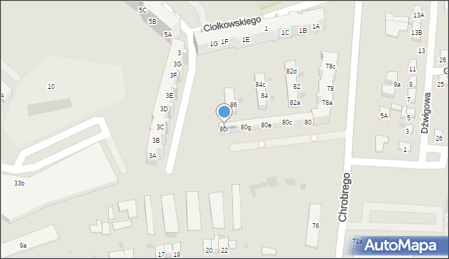 Gdańsk, Króla Bolesława Chrobrego, 80i, mapa Gdańska