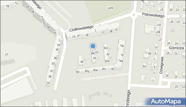 Gdańsk, Króla Bolesława Chrobrego, 84c, mapa Gdańska