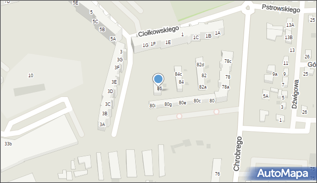 Gdańsk, Króla Bolesława Chrobrego, 86a, mapa Gdańska