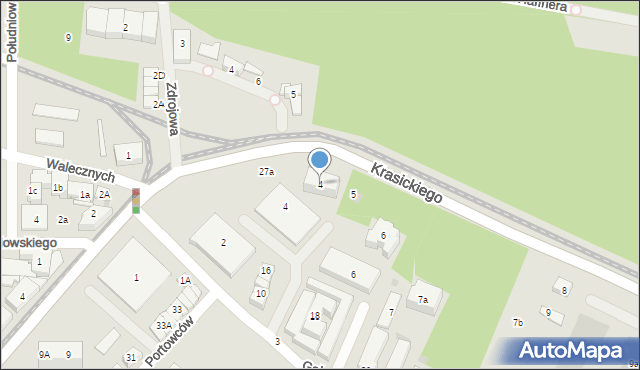 Gdańsk, Krasickiego Ignacego, bp., 4, mapa Gdańska