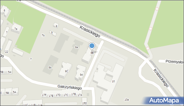 Gdańsk, Krasickiego Ignacego, bp., 9E, mapa Gdańska