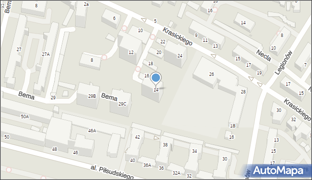 Gdynia, Krasickiego Ignacego, bp., 14, mapa Gdyni