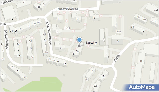 Gdynia, Kruczkowskiego Kazimierza, 5a, mapa Gdyni