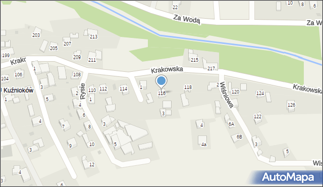 Gilowice, Krakowska, 116, mapa Gilowice