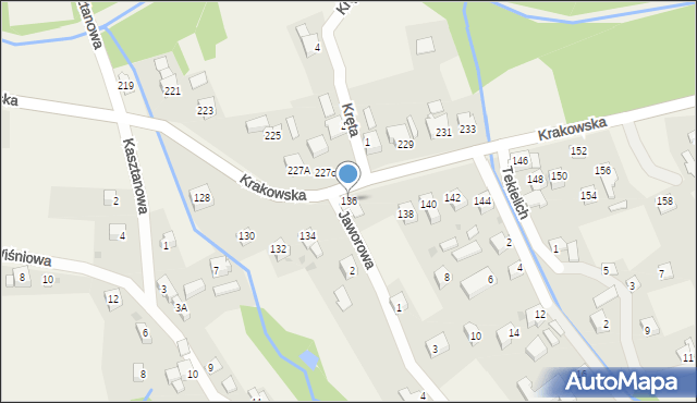 Gilowice, Krakowska, 136, mapa Gilowice