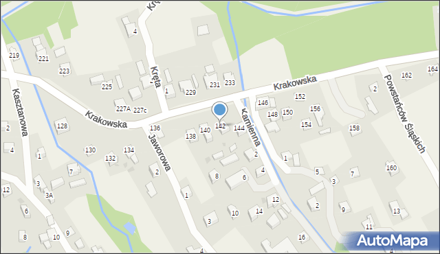 Gilowice, Krakowska, 142, mapa Gilowice