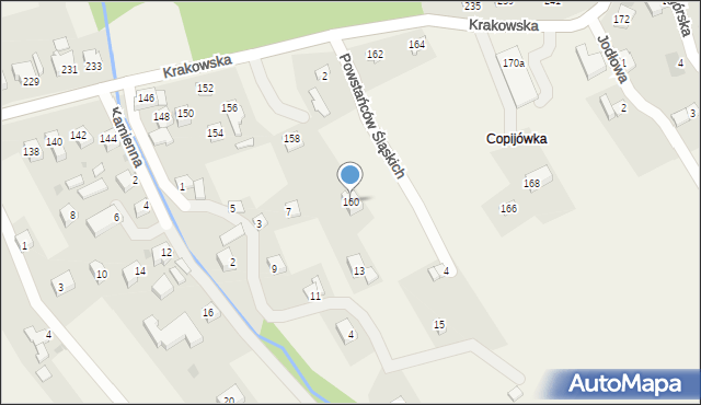 Gilowice, Krakowska, 160, mapa Gilowice