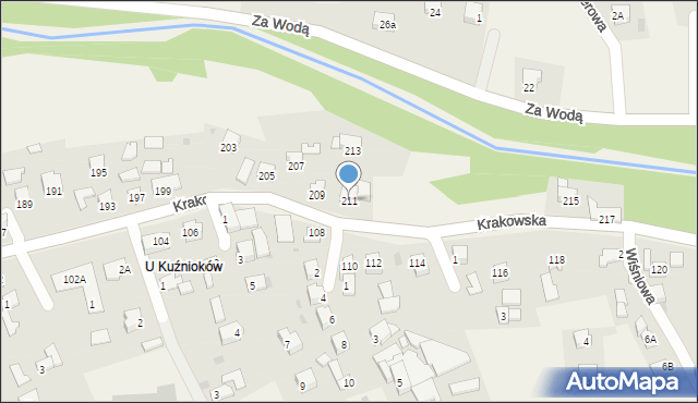 Gilowice, Krakowska, 211, mapa Gilowice