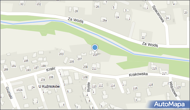 Gilowice, Krakowska, 213, mapa Gilowice