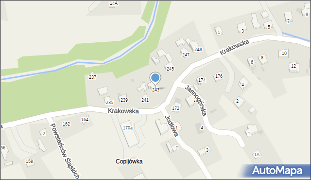 Gilowice, Krakowska, 243, mapa Gilowice