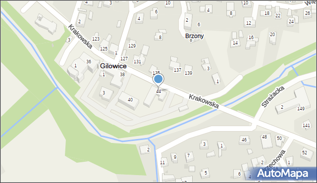 Gilowice, Krakowska, 44, mapa Gilowice