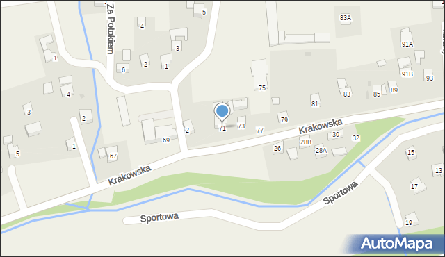 Gilowice, Krakowska, 71, mapa Gilowice