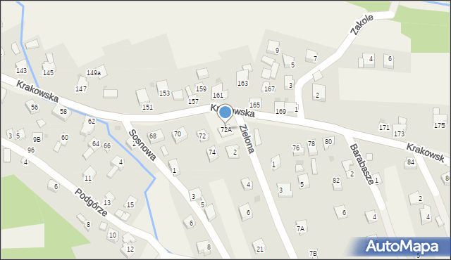 Gilowice, Krakowska, 72A, mapa Gilowice