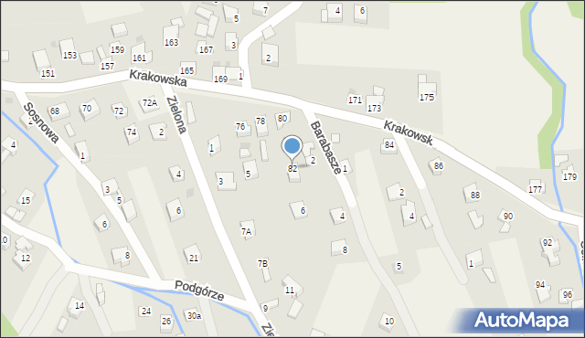 Gilowice, Krakowska, 82, mapa Gilowice