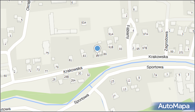 Gilowice, Krakowska, 85, mapa Gilowice