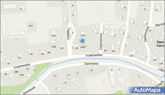 Gilowice, Krakowska, 97B, mapa Gilowice
