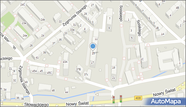 Gliwice, Króla Władysława Łokietka, 15, mapa Gliwic