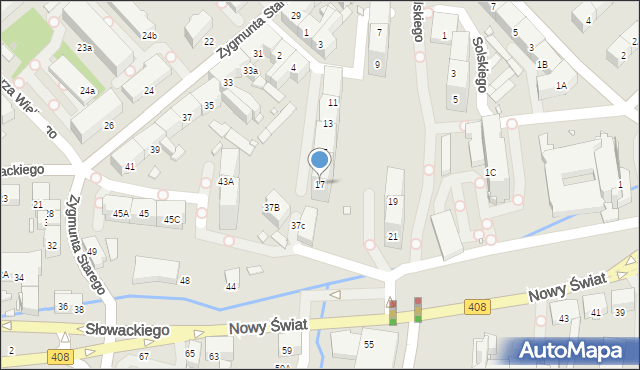 Gliwice, Króla Władysława Łokietka, 17, mapa Gliwic