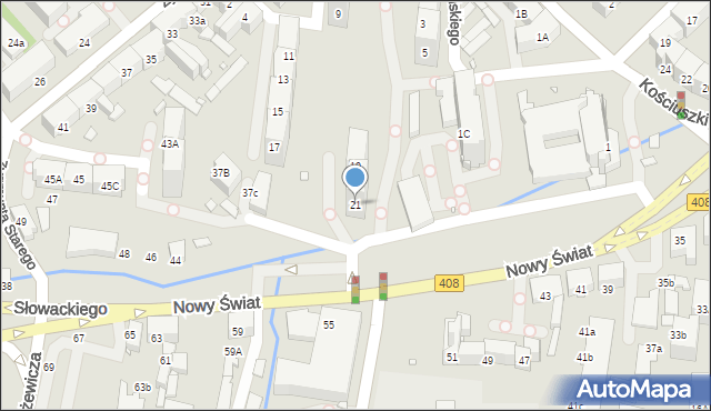 Gliwice, Króla Władysława Łokietka, 21, mapa Gliwic