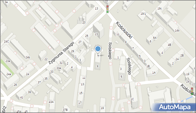Gliwice, Króla Władysława Łokietka, 7, mapa Gliwic