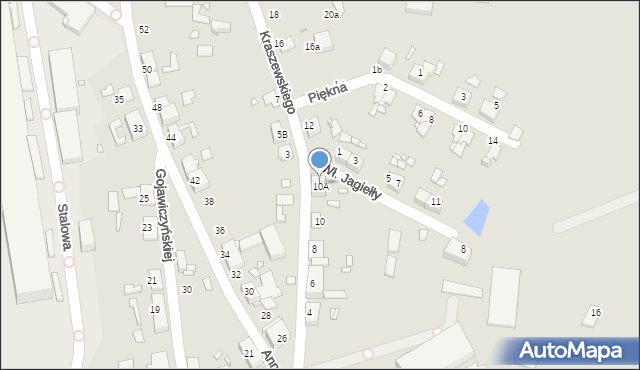 Gliwice, Kraszewskiego Józefa Ignacego, 10A, mapa Gliwic