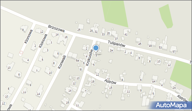 Gliwice, Krokusów, 3, mapa Gliwic