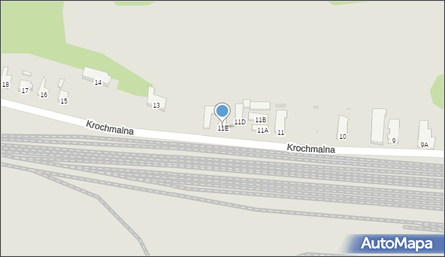 Głogów, Krochmalna, 11E, mapa Głogów
