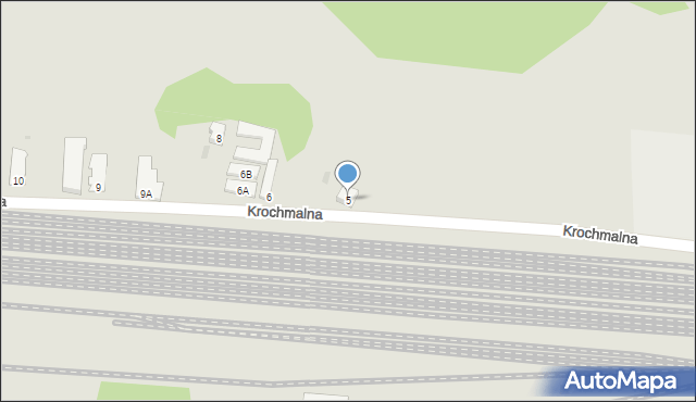 Głogów, Krochmalna, 5, mapa Głogów