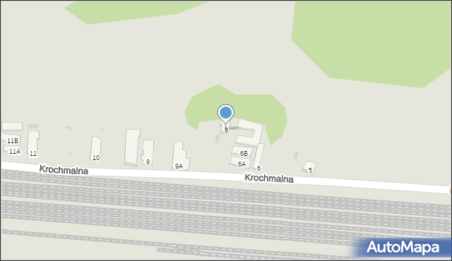 Głogów, Krochmalna, 8, mapa Głogów