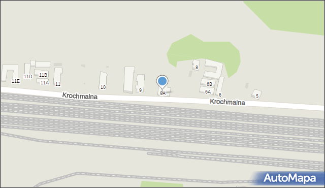 Głogów, Krochmalna, 9A, mapa Głogów