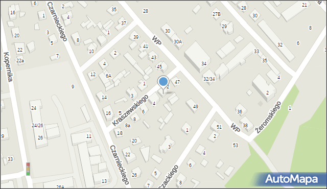 Głowno, Kraszewskiego Józefa Ignacego, 2a, mapa Głowno