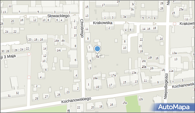 Głubczyce, Króla Bolesława Chrobrego, 5a, mapa Głubczyce