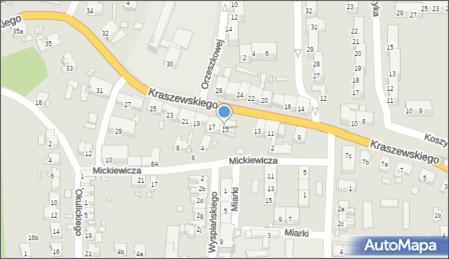 Głuchołazy, Kraszewskiego, 15, mapa Głuchołazy