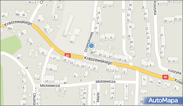 Głuchołazy, Kraszewskiego, 28, mapa Głuchołazy