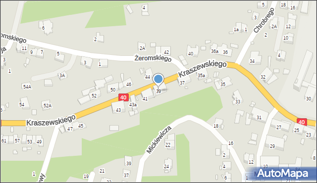 Głuchołazy, Kraszewskiego, 39, mapa Głuchołazy