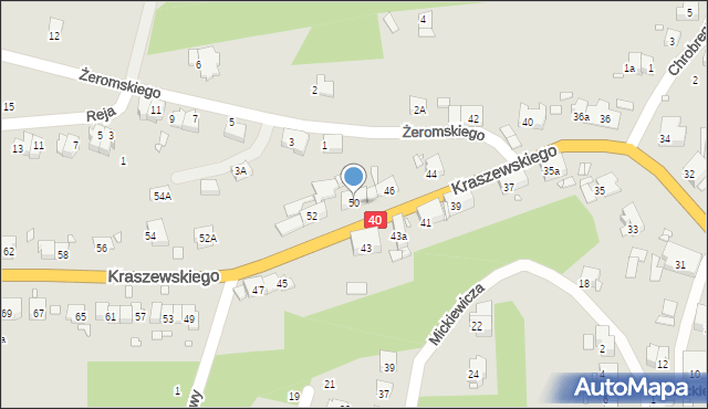 Głuchołazy, Kraszewskiego, 50, mapa Głuchołazy