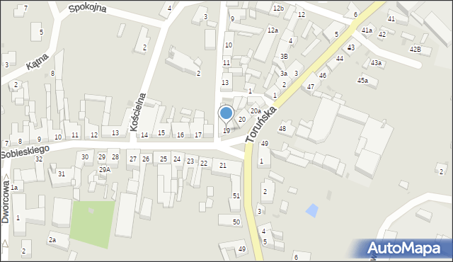Gniewkowo, Króla Jana III Sobieskiego, 19, mapa Gniewkowo
