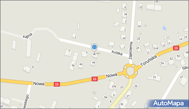 Gniewkowo, Krótka, 4c, mapa Gniewkowo