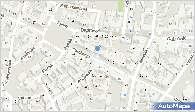 Gniezno, Króla Bolesława Chrobrego, 3, mapa Gniezna