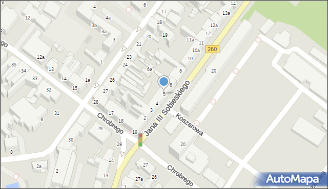 Gniezno, Króla Jana III Sobieskiego, 5, mapa Gniezna